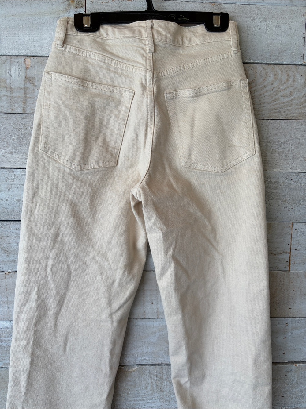 Buck Mason Natural Stretch Ridge Twill Rider High Rise Straight Jeans - Picture 6 of 7